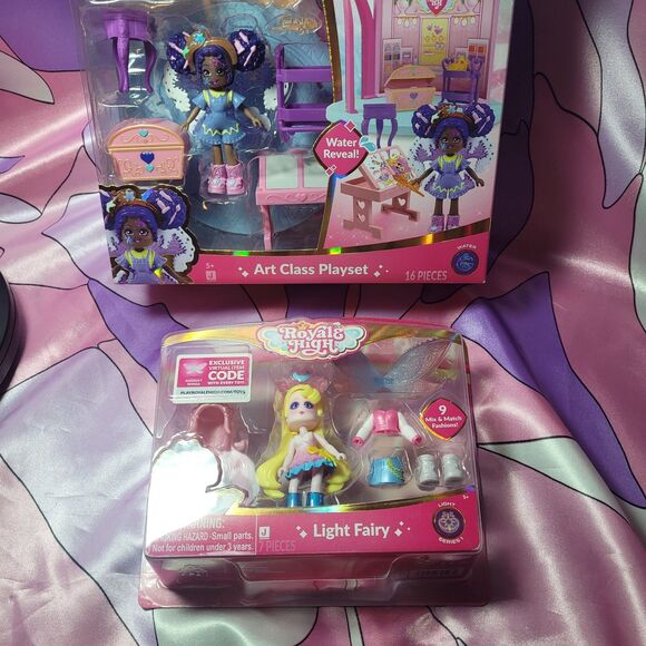 Royale High Doll Lot Light Fairy Art Class Roblox Game Code Gift Toy Dolls Set - Picture 3 of 7